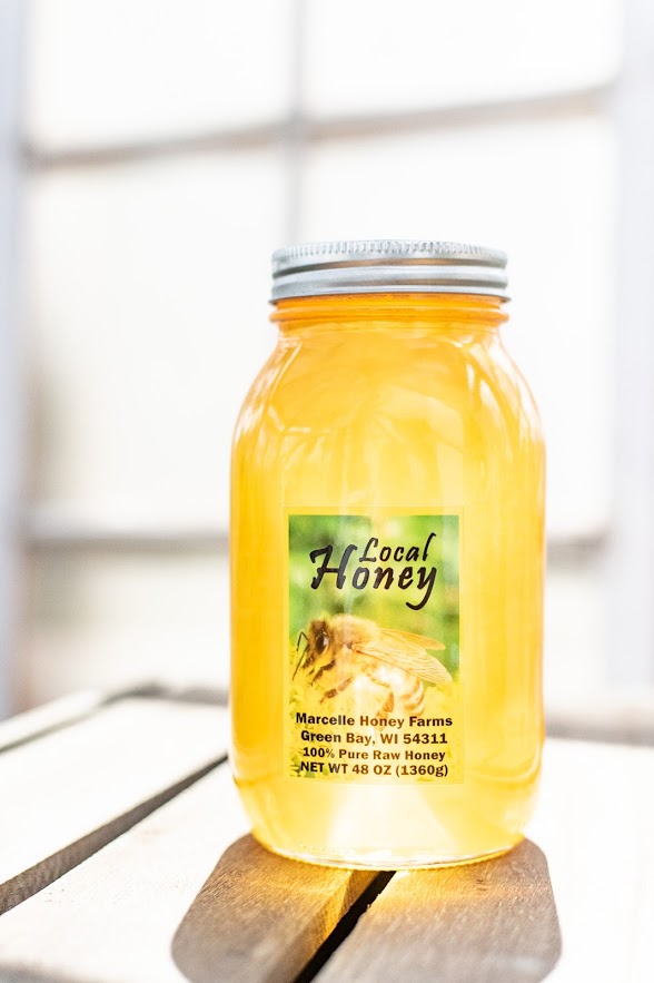 48 Ounce Honey Glass Quart Marcelle Honey Farms